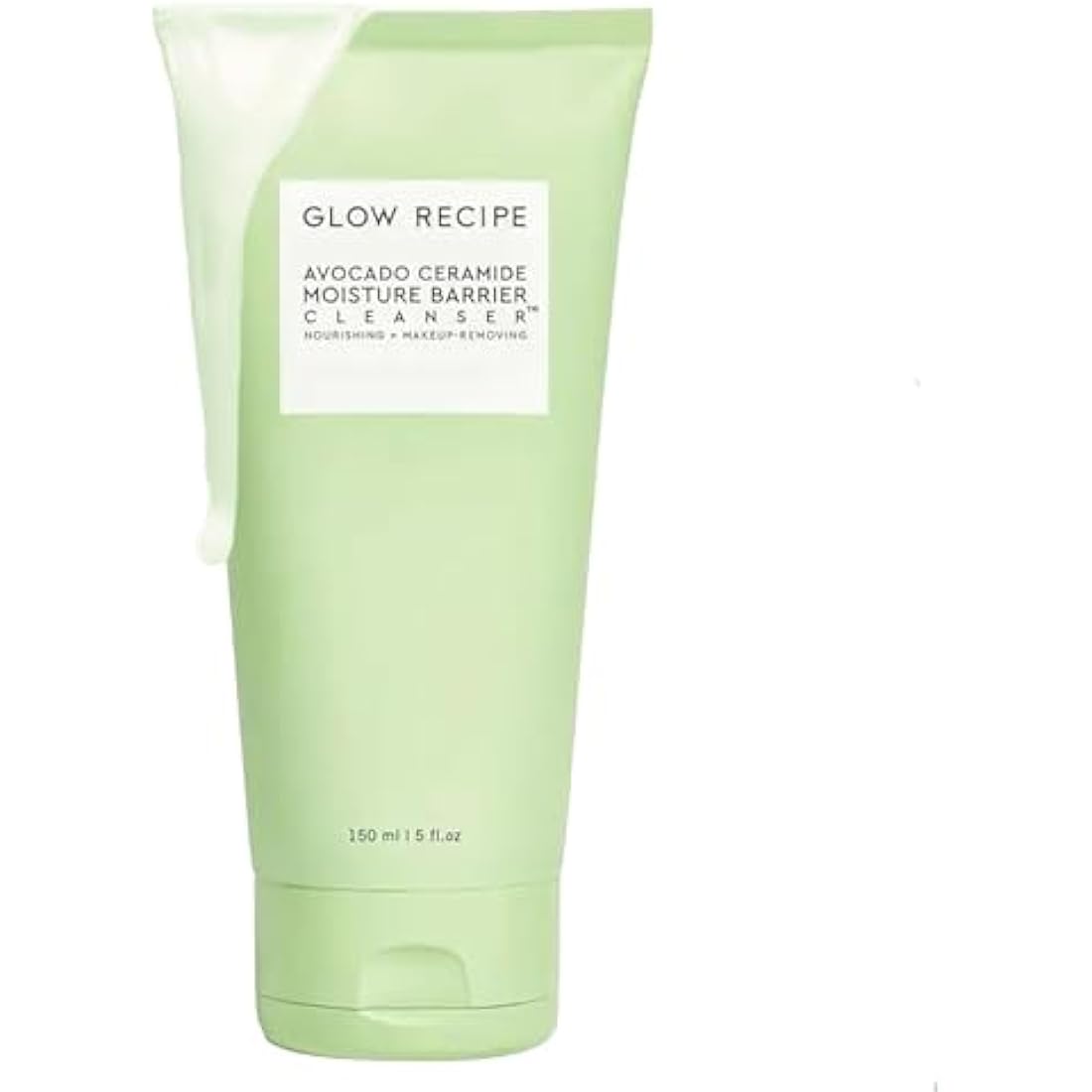 Glow Recipe Avocado Ceramide Moisture Barrier Face Cleanser - Hydrating Facial Cleanser for Dry Skin - Daily Makeup Remover & Gentle Face Wash w/Avocado Oil for Skin Barrier Repair (150ml)