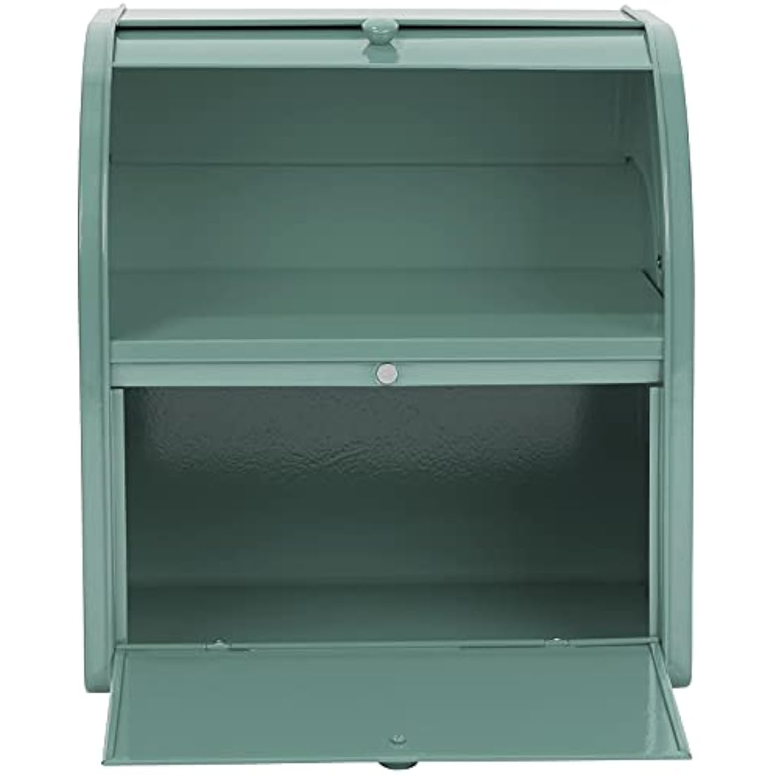 Hossejoy Double Layer Bread Bin - Large Capacity Black Roll Top Bread Box, Kitchen Bread Storage Container with Roll Top Lid, Double Layer Breadbox for Your Kitchen Countertop