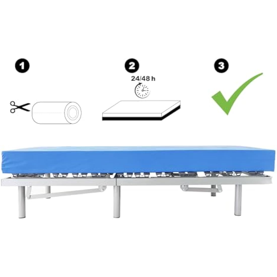 PEPE Mobility - Orthopedic Mattress Single 90 x 190 cm, Hospital Bed, Waterproof, Medical Geriatric for Elderly and Disabled - Made in Europe