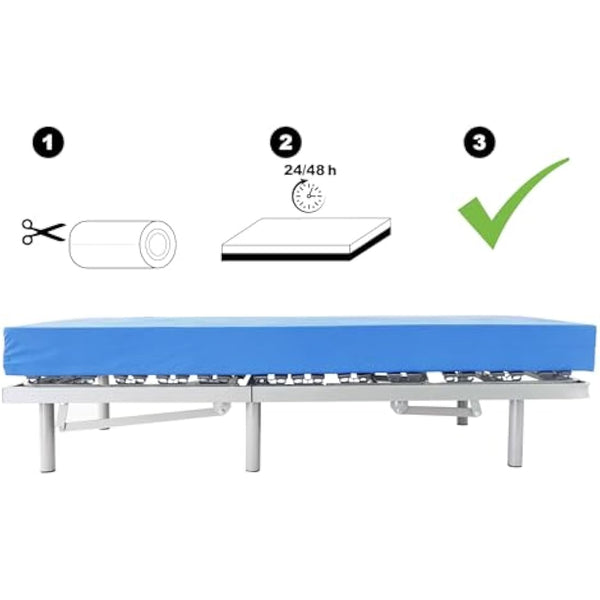 PEPE Mobility - Orthopedic Mattress Single 90 x 190 cm, Hospital Bed, Waterproof, Medical Geriatric for Elderly and Disabled - Made in Europe