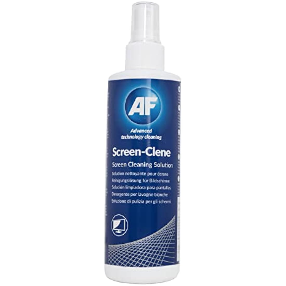 AF Screen Cleaner Spray 250ml - Cleaning Solution For Mobile Phones, TV's, Laptops, Monitors, LED, LCD, Plasma & Tablets, Clear,