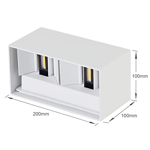 Dr.lazy Led Wall Light Aluminum 20W Indoor Led Wall Lamp 120 Adjustable Up Down Wall Light Outdoor IP65 Waterproof Wall Sconce Lighting Fixtures for