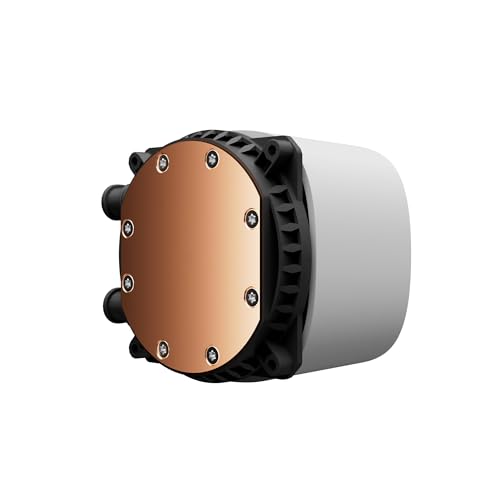 GAMDIAS AURA GL240 LCD 240mm AIO Liquid CPU Cooler, Customizable 4'' IPS LCD Display, Cableless Daisy Chained Fan, Software Ready, Support Low-Noise PWM & ARGB Sync, Intel LGA 1851/1700；AMD AM5, Black