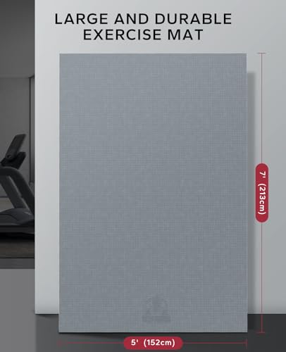 HAPBEAR Large Yoga Mat, 183?122cm/213?152cm?8mm, Non-Slip, Ultra Durable, Large Exercise Mat for Home Gym, Fitness, Yoga, Pilates, Stretching,