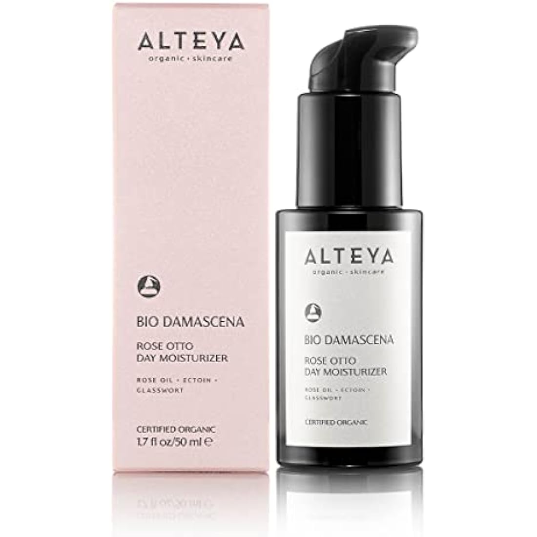 Alteya Organic Day Moisturiser 50ml - NaTrue Certified Organic AWARD WINNING Pure Natural Skin Care Based on Organic Therapeutic Grade Bulgarian Rose Essential Oil (Rosa Damascena)