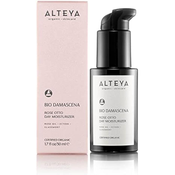 Alteya Organic Day Moisturiser 50ml - NaTrue Certified Organic AWARD WINNING Pure Natural Skin Care Based on Organic Therapeutic Grade Bulgarian Rose Essential Oil (Rosa Damascena)