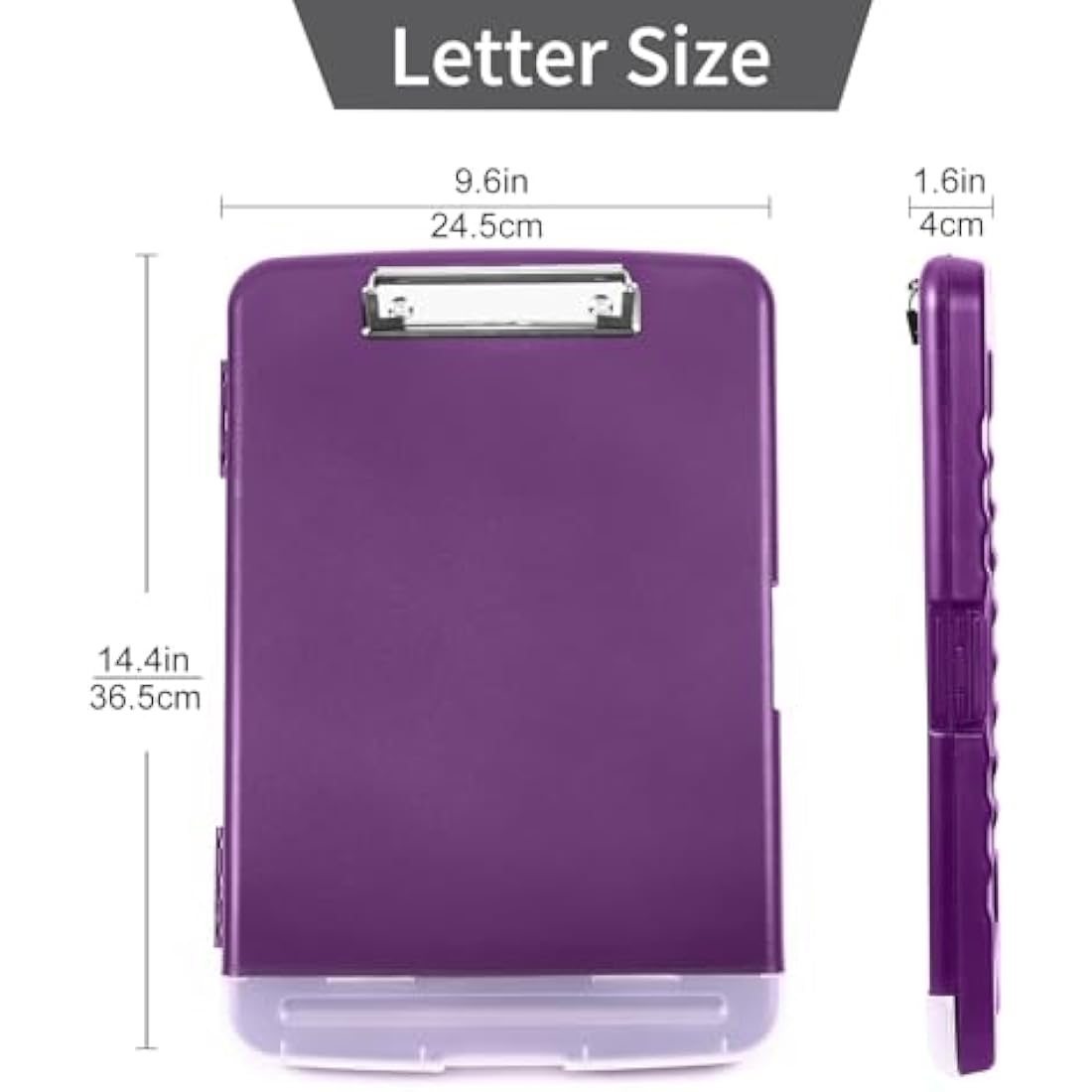 DMFLY Clipboard with Storage, Heavy Duty Clip Boards with Pen Holder, A4 Plastic Clipboards with Compartment, Holds 6+ Pencils and 200+ Sheets, Strong Clipboards with Low Profile Clip, Great for Work