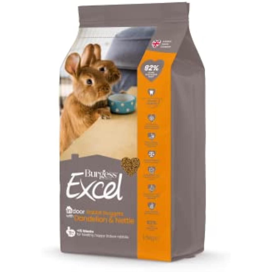 Excel Burgess Indoor Rabbit Nuggets, 1.5 kg