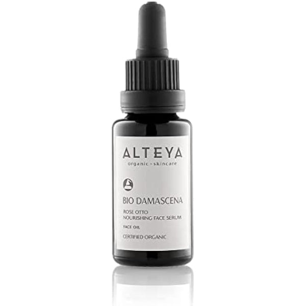 Alteya Organic Nourishing Face Serum 20 ml - USDA Certified Organic Pure Natural Bio Face Serum Based on Therapeutic Grade Bulgarian Rose Essential Oil (Rosa Damascena)