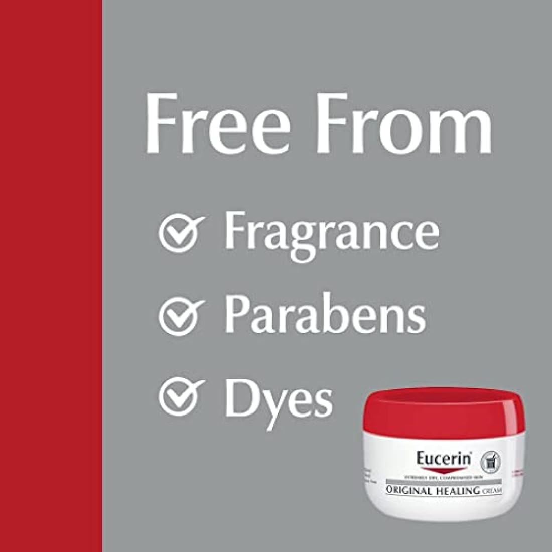 Eucerin, Original Healing, Creme for Very Dry, Sensitive Skin, Fragrance Free (pack of 2)