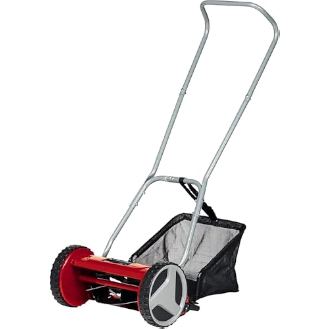 Einhell GC-HM 300 Hand Push Lawnmower -- Manual Lawn-Mower With 30cm Cutting Width, 16L Grass Box, 4 Cutting Height Levels -- Walk-Behind Lawn Mower For Small Gardens, Red & Black