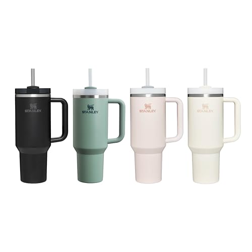 STANLEY Quencher H2.0 Flowstate Tumbler 1.2L - Cold for 11 Hours - Iced for 48 Hours - Metal Water Bottle with Straw, Handle and Lid - Dishwasher Safe - Travel Mug for Cold Drinks