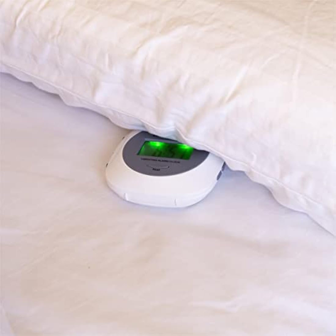 Aidapt Vibration Alarm Clock.Hearing Impaired,Deaf,Shift Workers, Don't Disturb Partner,LCD Display,Under Pillow using Strap with Clip,Built in Stand for Desk Mount,Snooze Function,Built in Back Light