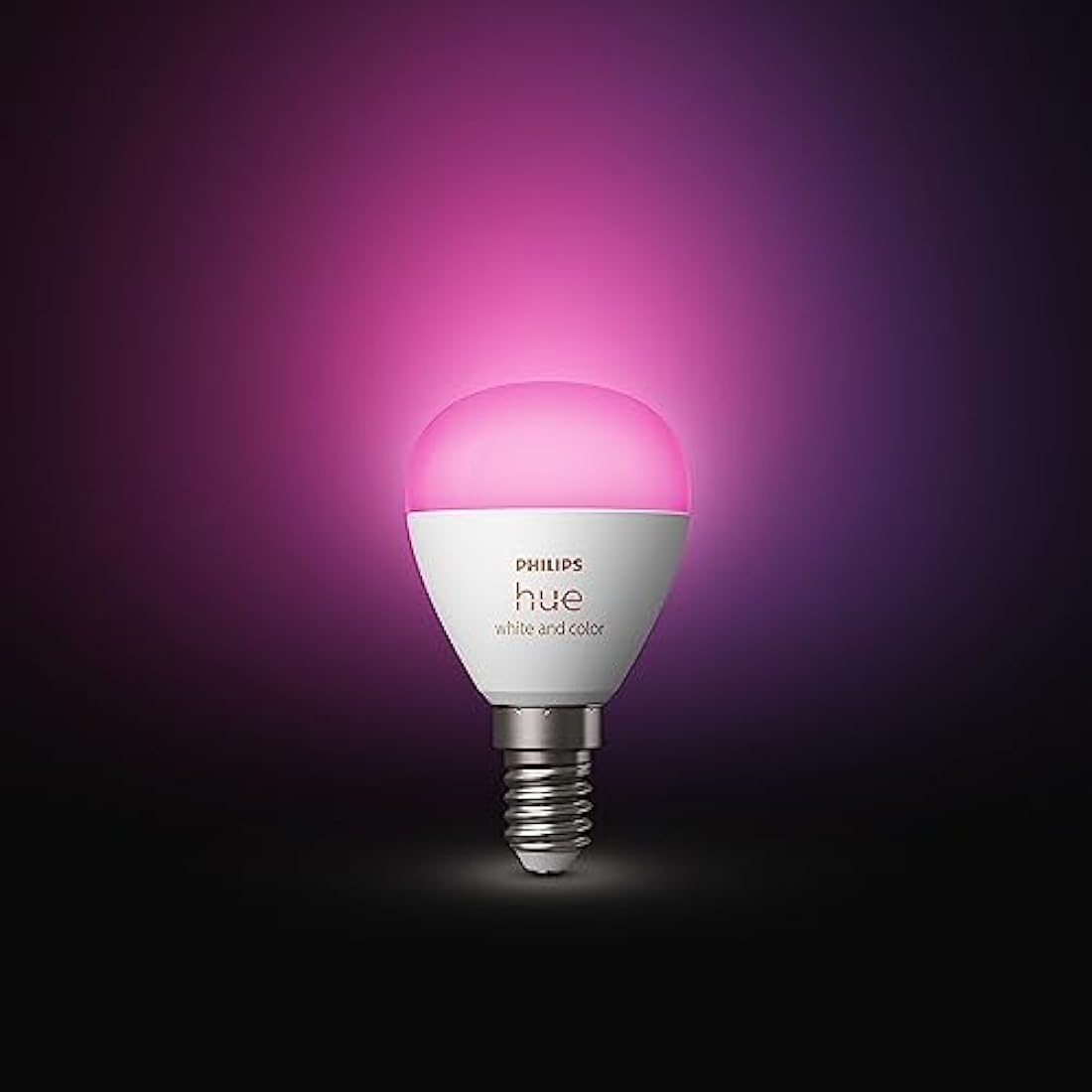 Philips Hue White and Colour Ambiance Luster Smart LED Light Bulb 1 Pack [E14 Edison Screw] for Indoor Home Lighting, Livingroom, Bedroom.
