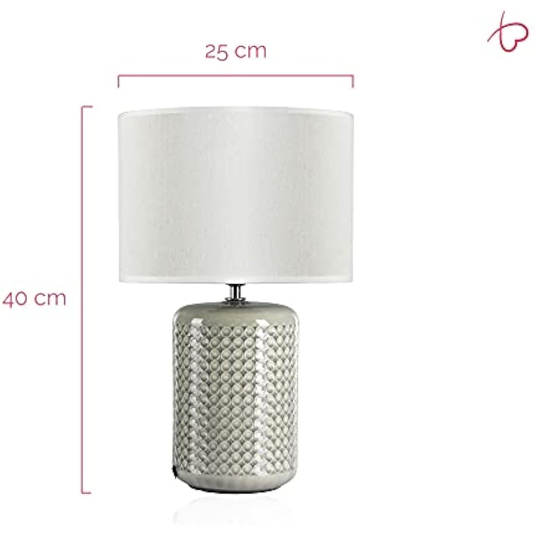 Pauleen 48020 Go for Glow max. 20W for E27 Bedside Table luminaire Green Beige 230V Ceramic/Fabric Without lamp