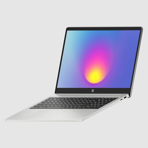 HP Chromebook 14" | Intel Processor N100 Processor| 4 GB RAM | 128 GB Flash Storage | Intel UHD Graphics | HD Display | Up to 12hrs battery | Chrome OS | Dual Speakers | Glacier Silver | 14a-nf0002sa