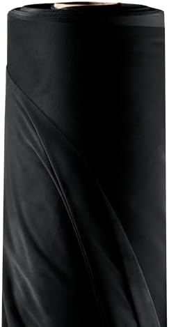 Filumi Velvet Fabric 118Inch (300cm) Wide Black 1m Length by The metre for Sewing for Dressmaking Material for Curtains Blinds Garments Cushions Upholstery Furniture Covers