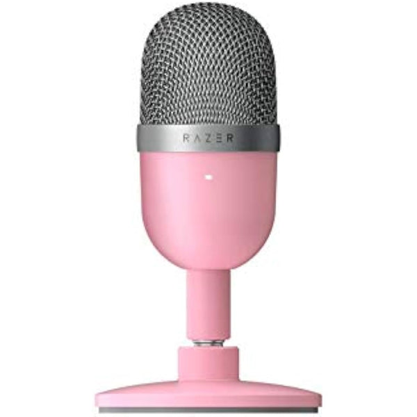 Razer Seiren Mini - USB Condenser Microphone for Streaming (Compact with Supercardioid Polar Pattern, Tiltable Stand, Integrated Shock Absorber) Quartz Pink