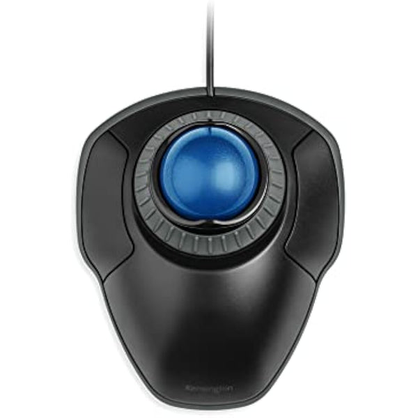 Kensington Orbit Mouse - Wired Ergonomic TrackBall Mouse for PC, Mac and Windows with Scroll Ring, Ambidextrous Design and Optical Tracking - Blue (K72337EU)