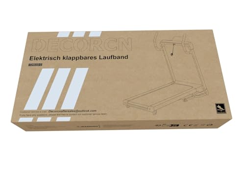 Decorcn Folding Treadmill for Home, 4.5HP, 20 Auto Incline, 1km/h-16km/h, 150KG limited, Running Machine for Heavy People with LED, Bluetooth Speakers, Silent Walking Pad