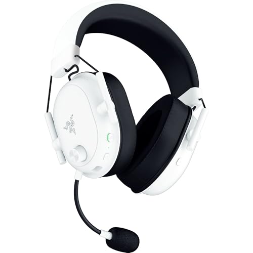Razer BlackShark V2 Pro (2023) for PC - Premium Wireless E-Sports Headset (HyperClear Super Wideband Mic, TriForce Titanium 50 mm Driver, Bluetooth, Up to 70hrs Battery) White