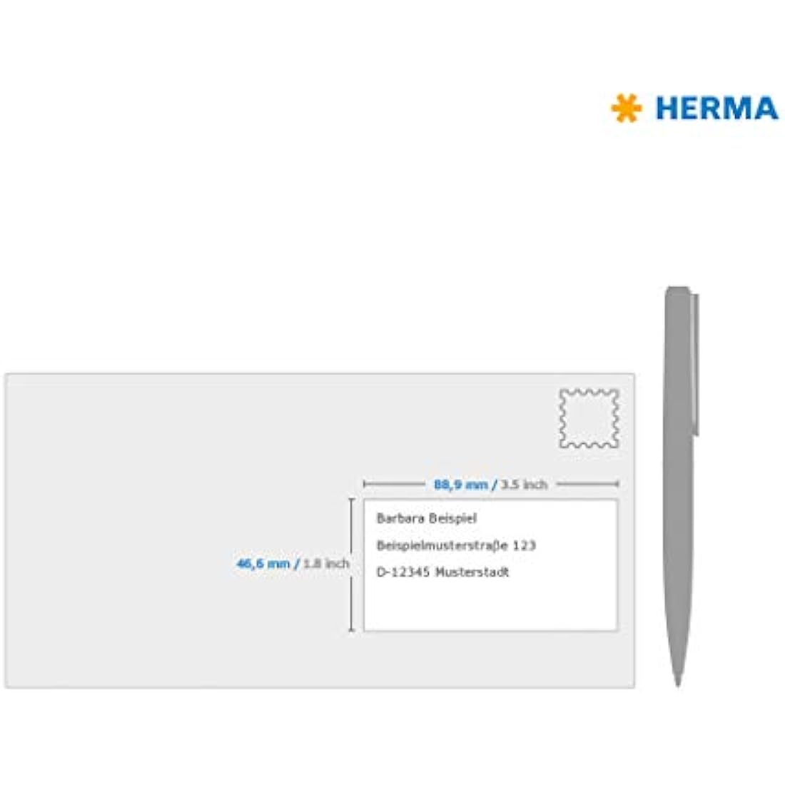 HERMA Self Adhesive Multipurpose Labels, 12 Labels per A4 Sheet, 100 Sheets, 88.9 x 46.6 mm, 1200 Labels, Blank Universal Labels Stickers, Sticky Labels for Laser & Inkjet Printer, White