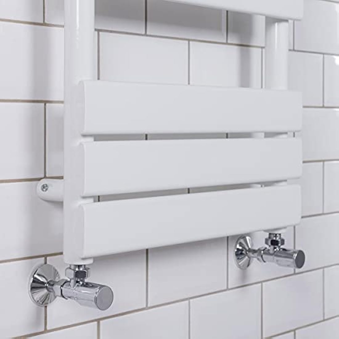 Warmehaus Designer Bathroom Flat Panel Heated Towel Rail Radiator Ladder Rad 800 x 500mm - White