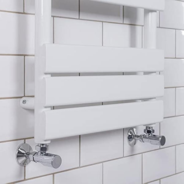 Warmehaus Designer Bathroom Flat Panel Heated Towel Rail Radiator Ladder Rad 800 x 500mm - White