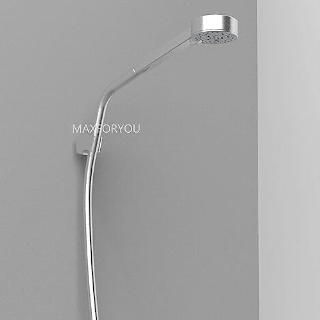 Maxforyou Curved Forward 20cm Universal G1/2" Handheld Shower Extra Hose Pipe for Shower Head and Hose Extension Arm