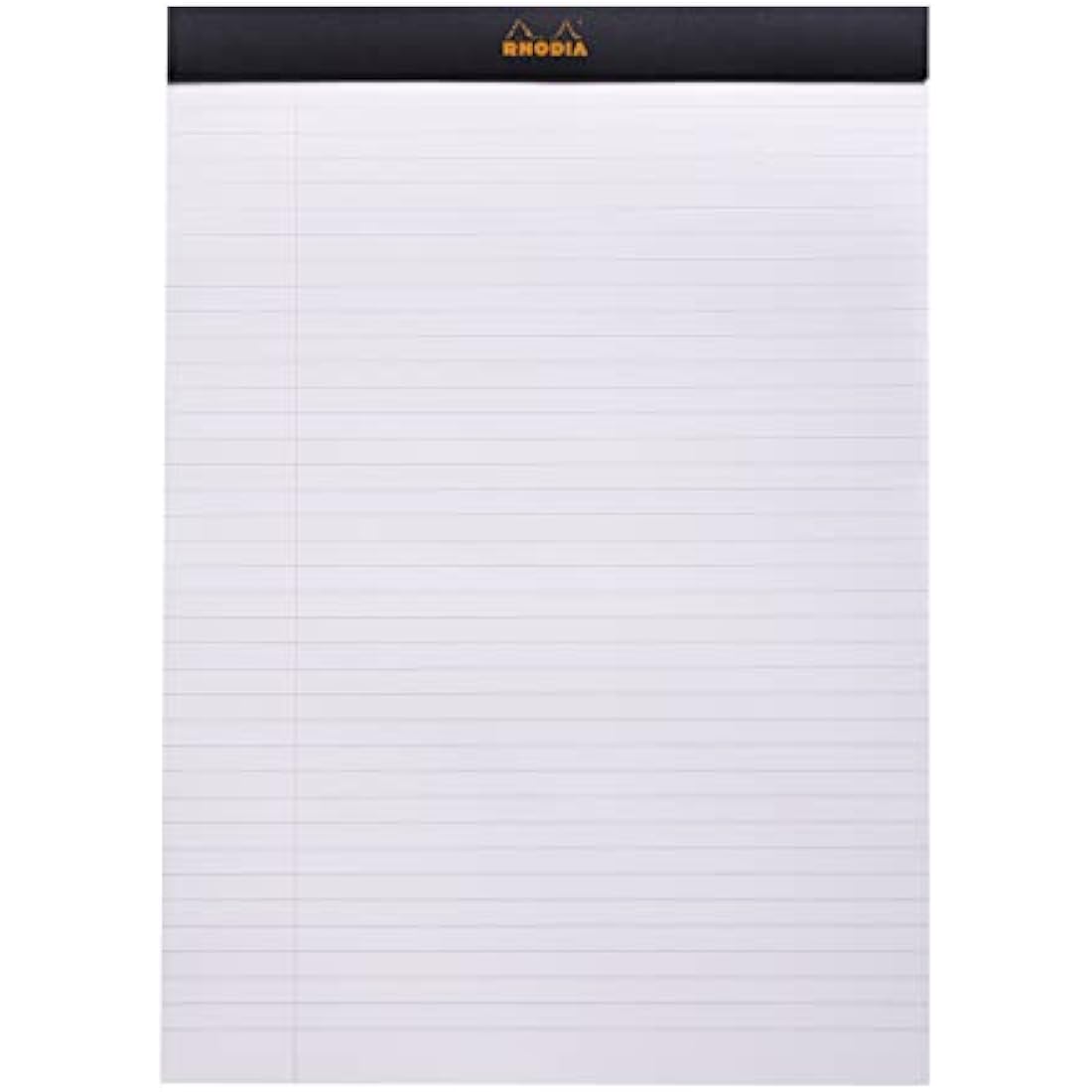 RHODIA 186009C - Stapled Notepad N°18 Black - A4 - Lined - 80 Detachable Sheets - White Clairefontaine Paper 80 g/m² - Coated Card Cover - Pack of 5 pads