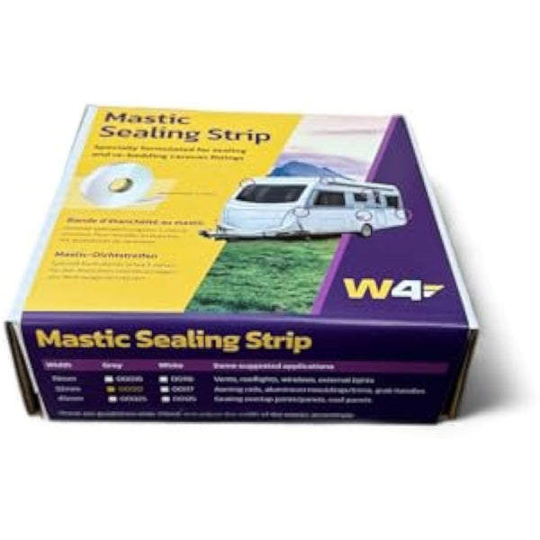 W4 Mastic Sealing Strip for Caravans & Motorhomesmm – Grey 32mm Weatherproof Sealant for Overlap Joints, Awning Rails, Roof-Lights, Window Surrounds & External Trims, Durable & Easy to Apply