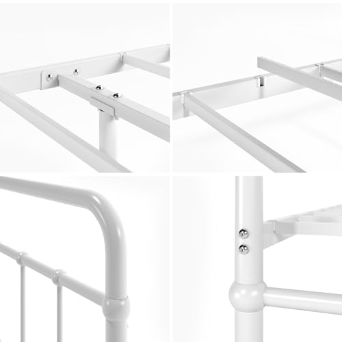 ZINUS Florence 3ft Single Bed Frame 90x190cm, Metal Platform Bed with Headboard and Footboard, Strong Steel Slat Support, Large Storage Space, Easy Assembly, Black