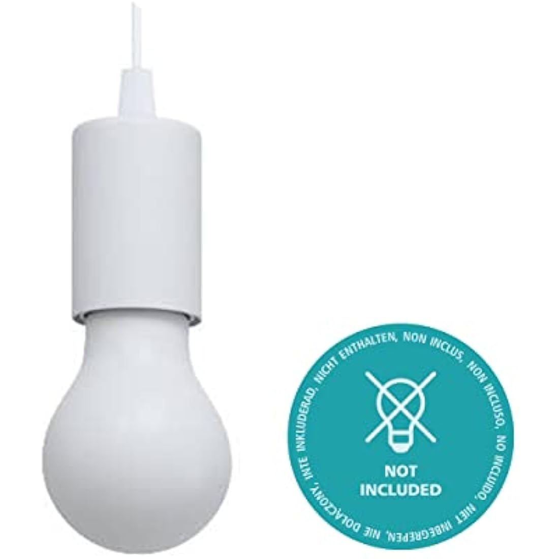 Eglo Townshend Pendant Lamp, 4 Bulbs Vintage Pendant Light in Industrial Design, Retro Hanging Lamp Made of Steel and Wood, Colour: White, Brown, Socket: E27