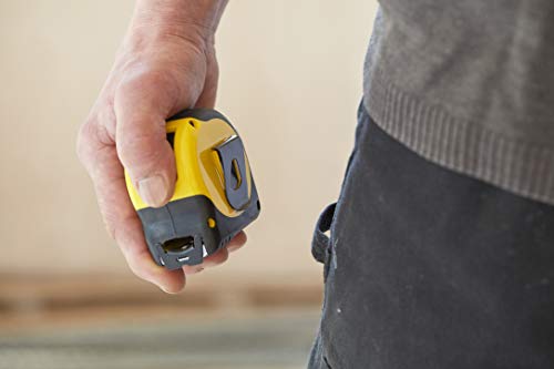 STANLEY Tape Measure Blade Armor 8 M Metric Shock Resistant with Mylar Coating and Cushion Grip 0-33-728