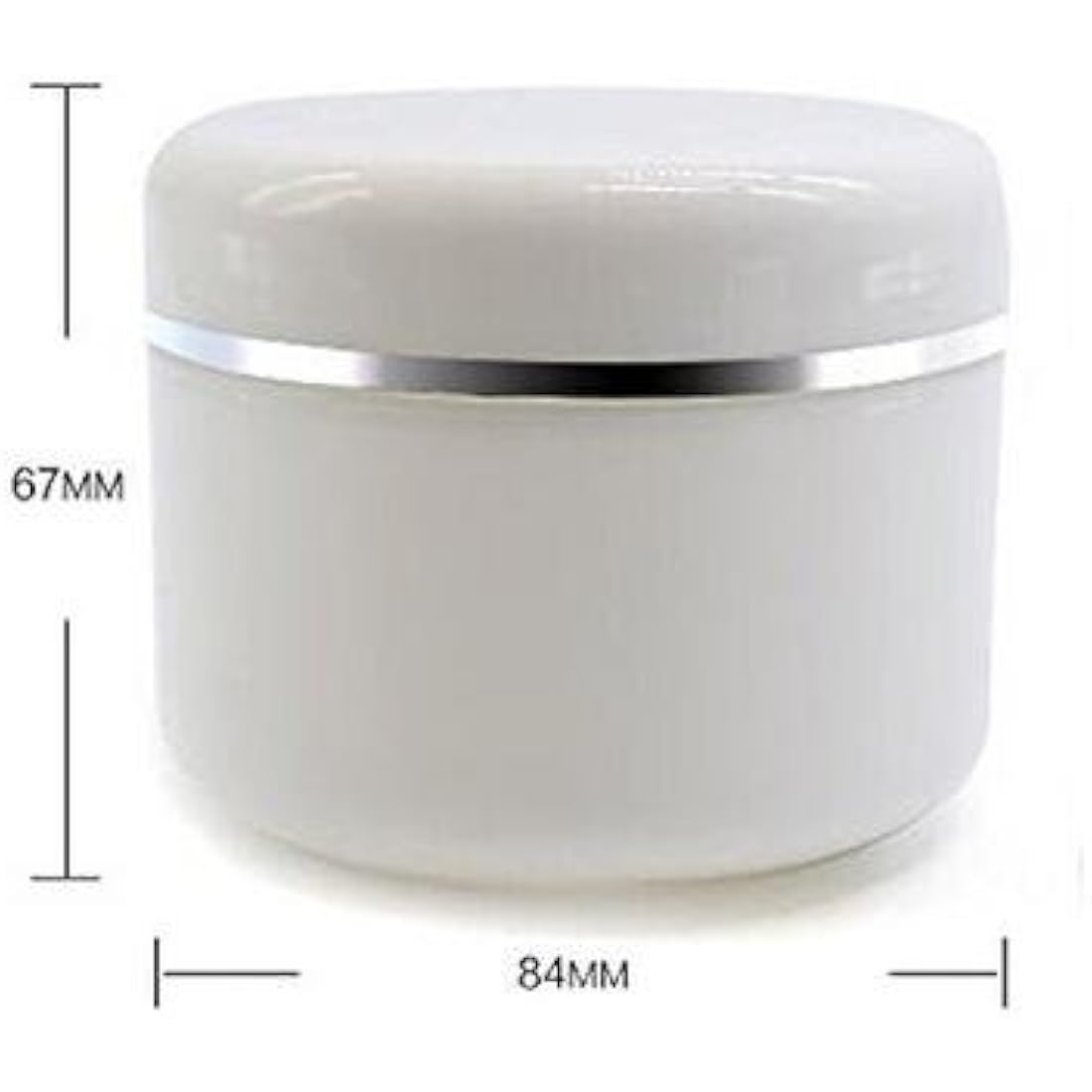 6PCS White Plastic Jar with Dome Lid 8 Oz (250g) Portable Refillable Cosmetic Makeup Face Cream Lotion Jar Lip Balm Lotion Storage Container Bottle Pot Case