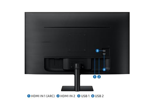 Samsung LS43DM702UUXXU 43" 4K Ultra HD HDR10 Smart Monitor with Speakers - 3840x2160, USB-C, HDMI, WiFi, Bluetooth, Smart Hub for TV streaming, Catch Up Apps and Gaming Hub