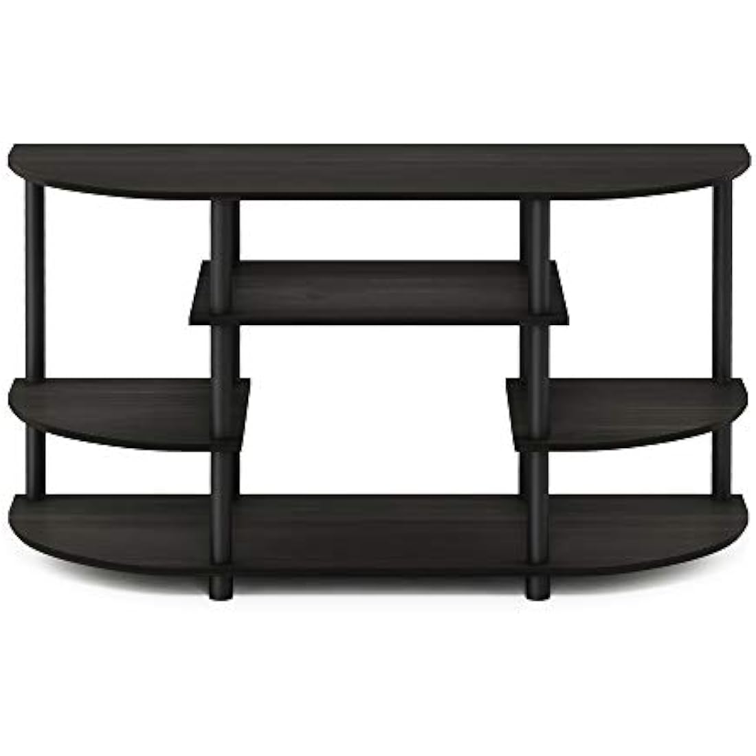 Furinno JAYA Simple Design Corner TV Stand, TV Unit, Entertainment Center, Espresso/Black,106.7 (W) x 57.4 (H) x 39.4 (D) cm