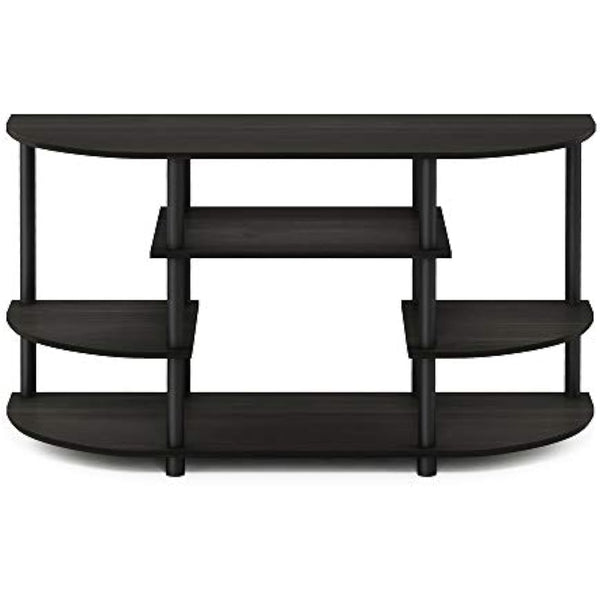 Furinno JAYA Simple Design Corner TV Stand, TV Unit, Entertainment Center, Espresso/Black,106.7 (W) x 57.4 (H) x 39.4 (D) cm