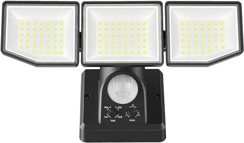 FLITI 38W 220V Led Security Lights Outdoor Motion Sensor, 6000LM 270° Adjustable Floodlight with PIR, IP65 Waterproof Garden Outside Lights with Sensor for Garage Corridors Terraces Courtyards