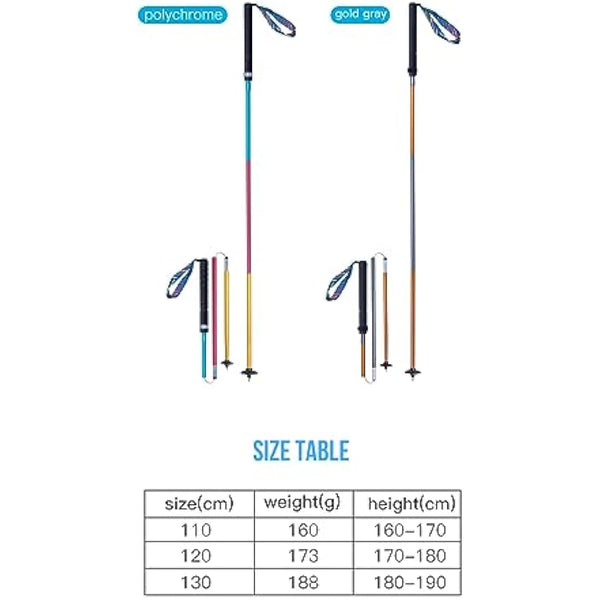 AONIJIE Trekking Poles Folding, Lightweight, Aluminum Hiking Poles,120cm Adjustable, Ultralight For Walking Running Sticks Send 2pc Pair (120)