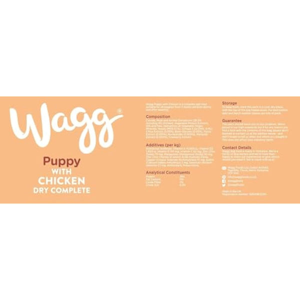 Wagg Complete Puppy Dry Dog Food Turkey & Rice 12kg - For Growing Puppies