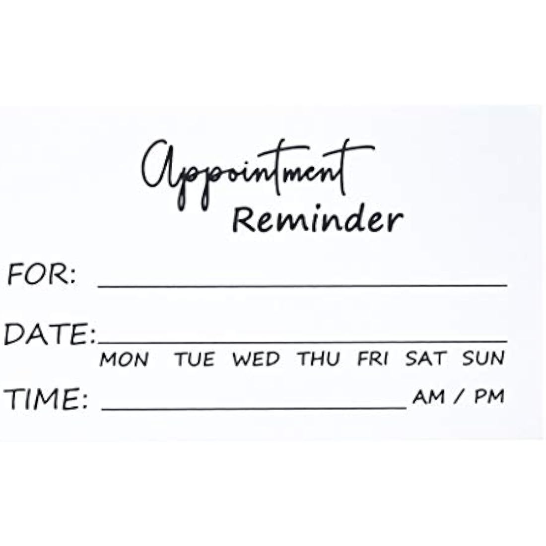 200 Appointment Reminder Cards for Business, Hair Salon, Dental Office, Massage Therapist, Grooming, Hairdresser, Medical Doctors and More - Bulk Pack of Your Next Appointment Cards