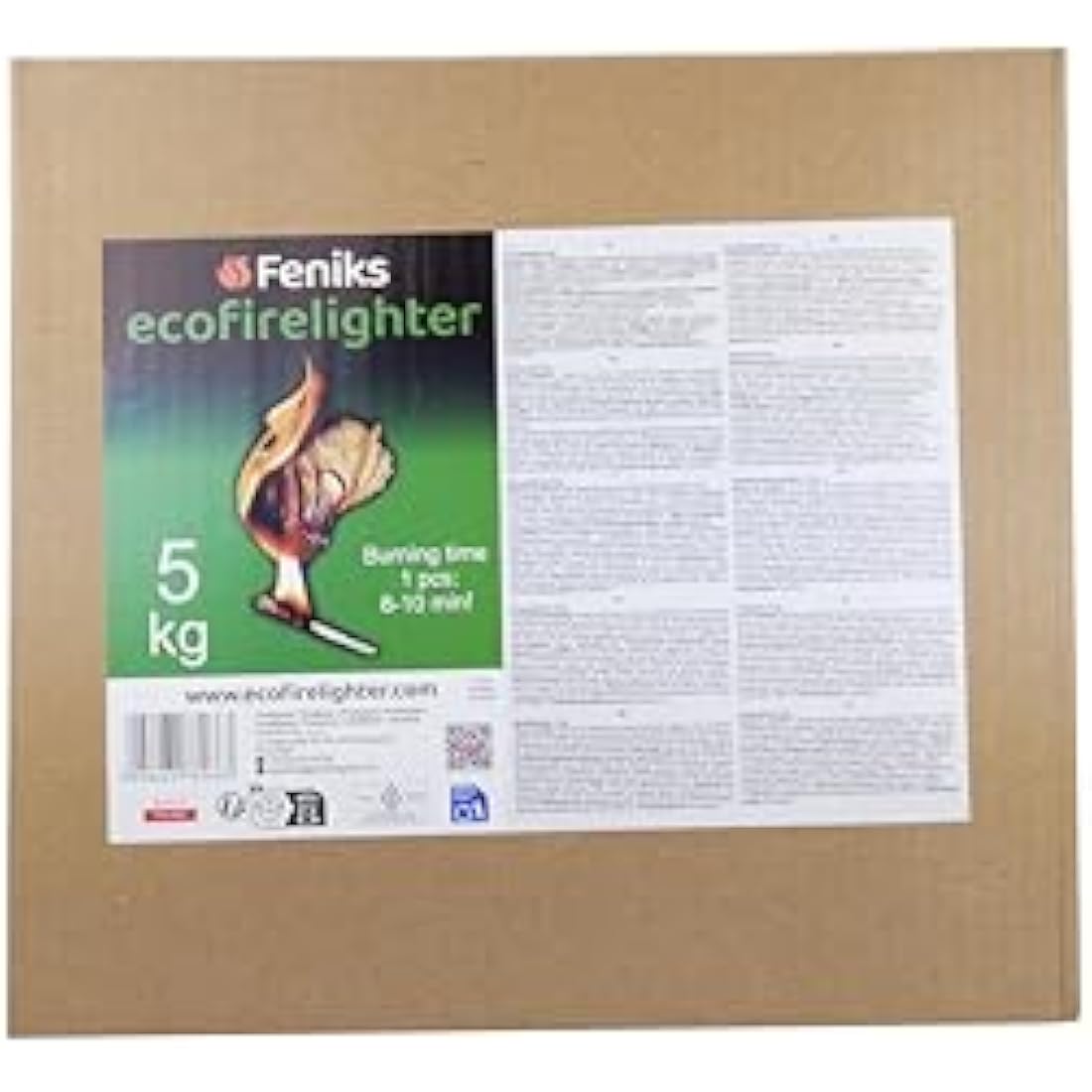 Feniks Firelighters 500pcs. in the box, For Fireplace, Stoves, Barbecues and Campfires