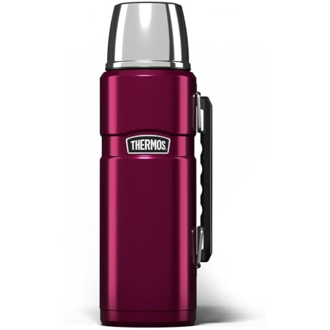 Thermos - Stainless King Raspberry Travel Flask (1.2L) - Premium Leak Proof Insulated Tea & Coffee Flask, Hot & Cold Drinks, Built-in Cup, Twist-Pour Stopper, BPA-Free, Durable Steel, Dishwasher Safe