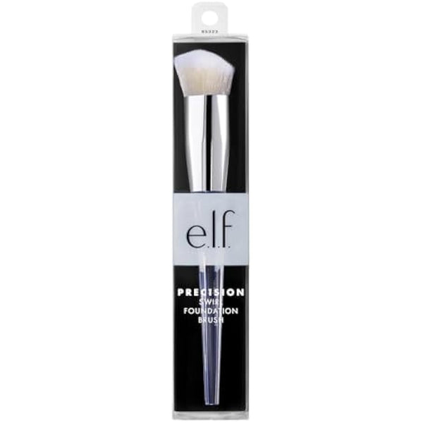 e.l.f, Precision Foundation Swirl Brush, Soft, Synthetic, Dense, Versatile, Blends, Corrects, Conceals, Smooths, Easy To Clean (85323)