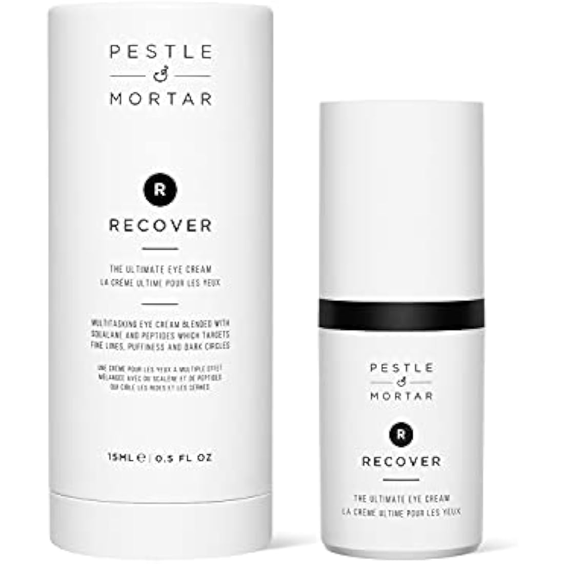 Pestle & Mortar Recover Peptide Anti Ageing Eye Cream, Reduce Dark Circles, Fine Lines and Puffiness, Anti-Wrinkle eye moisturiser, Vegan & Cruelty Free - 15ml