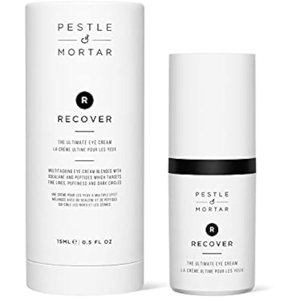 Pestle & Mortar Recover Peptide Anti Ageing Eye Cream, Reduce Dark Circles, Fine Lines and Puffiness, Anti-Wrinkle eye moisturiser, Vegan & Cruelty Free - 15ml