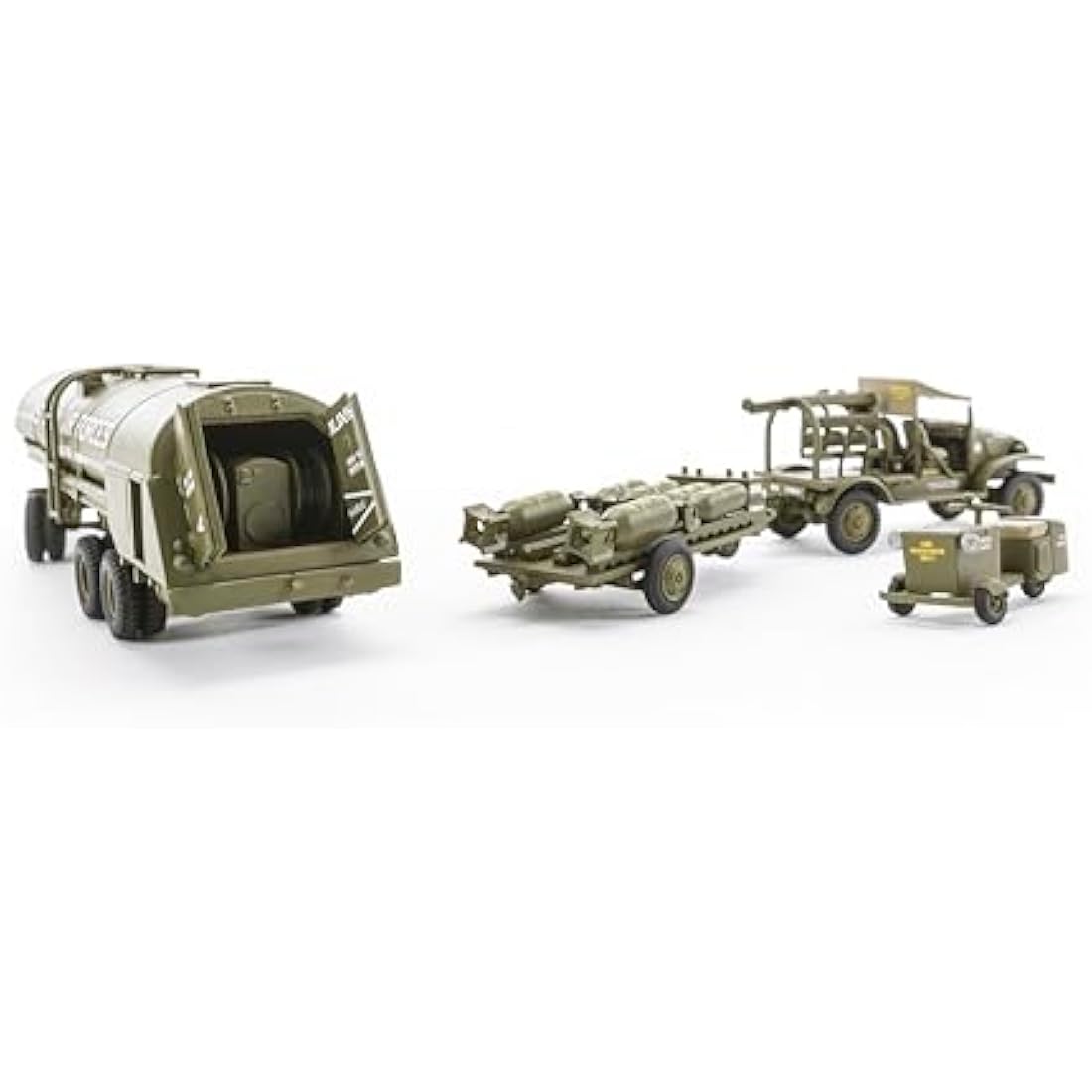 Airfix Model Set - A06304 WWII USAAF 8th Bomber Resupply Set Model Building Kit - Plastic Model Diorama Kits for Adults & Children 8+, Set Includes Sprues & Decals - 1:72 Scale Model