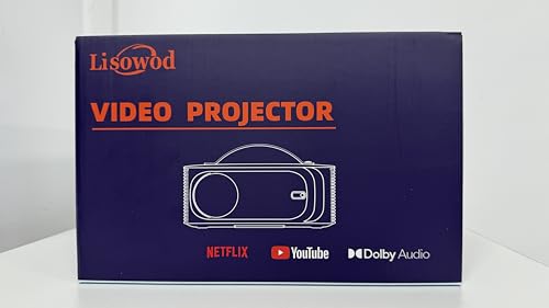 Projector-4K [Built-in mainstream apps/AI Movin 1.0 System/Fits DoIby Audio/E-Focus] 30000 Lumen Native 1080P Outdoor-Projector with WiFi 6 and Bluetooth, Lisowod Smart Portable Proyector with HDR10+