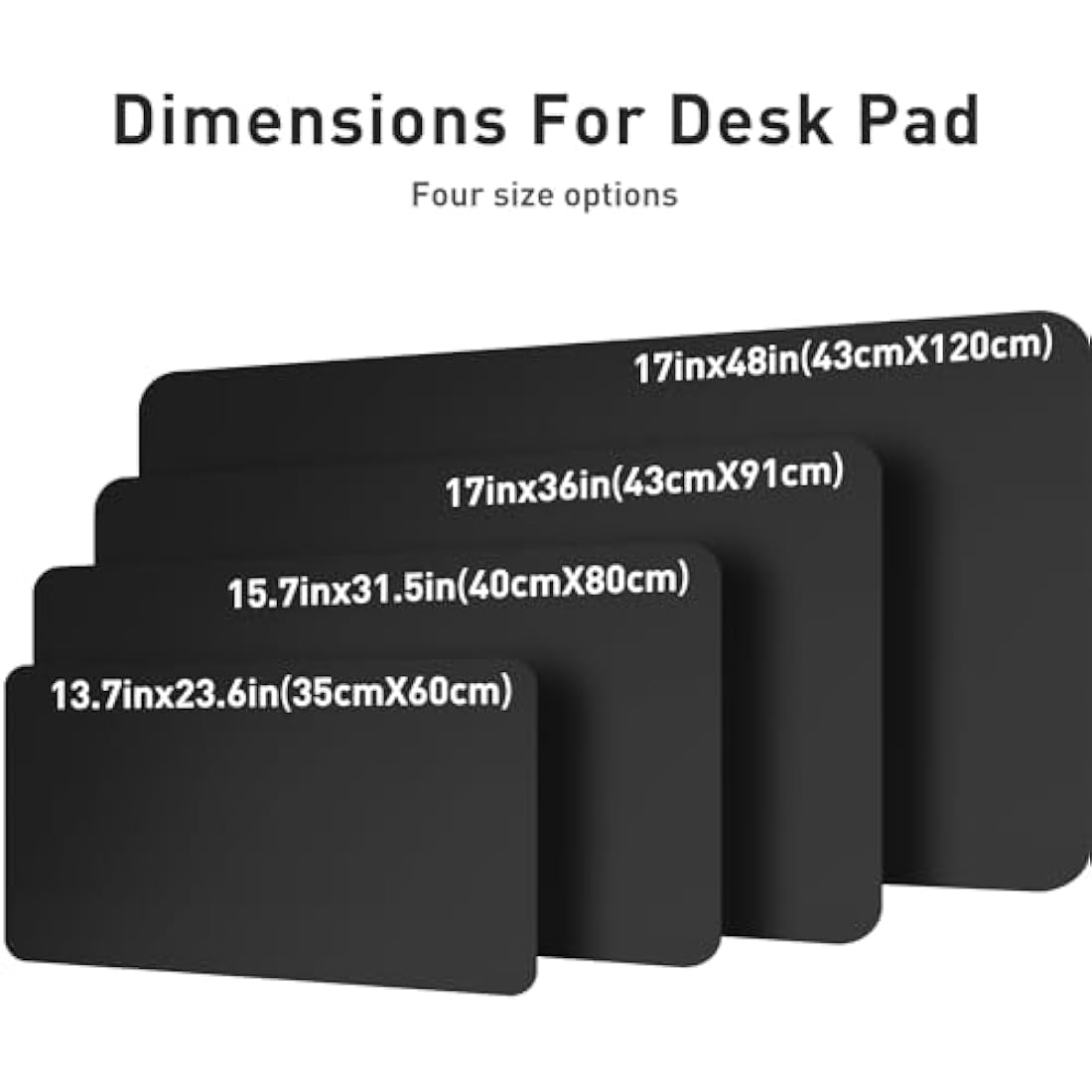 Leather Desk Pad Protector,Mouse Mat,Office Desk Mat,Non-Slip PU Leather Desk Blotter,Laptop Desk Pad,Waterproof Desk Writing Pad for Office and Home (80cm x 40cm, Black)